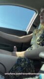 Hot trans girl Raven Thorne cums in the car snapshot 5