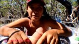 104 Tiny Asian Thai Heather Deep goes fishing and plays hide snapshot 13