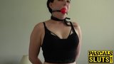 Gagged Sexy Cleo masturbates with Pascals helping hands snapshot 2