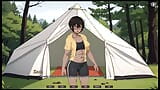 TOMBOY Sexo en el bosque Juego HENTAI Ep.1 MAMADA al aire libre mientras camina con mi novia snapshot 15