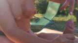 Wife gives outdoor handjob. snapshot 7