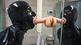 Sissy Blowjob Training in Latex snapshot 1