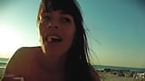 So lots of CUM all over my FACE.Amazing Blowjob on the BEACH snapshot 2