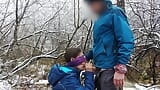 Öffentlicher blowjob und spermaschlucken in der nähe des bergflusses snapshot 10