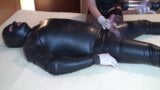 Latex Danielle try penis in vacuum pump and long 69 with sperm fountain snapshot 3