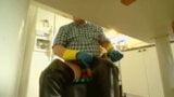 A quiet afternoon in the kitchen and cumming on my gloves snapshot 9