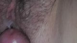 Masturbation and cumshot on hairy pussy close-up snapshot 10