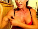 Muscle Milf flexing pecs snapshot 3