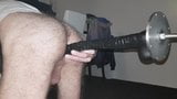 10 inch deep dildo fucking in my ass with my machine snapshot 1