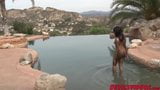 Hot ebony Qutle Quin enjoys getting her pussy banged outdoor snapshot 1