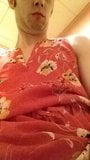 Gay sissy me in red dress & sandals! snapshot 1