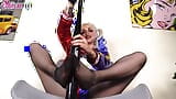 Si seksi harley quinn menggodamu dengan stoking nilon hitam snapshot 12