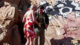 Blonde bitch eats lucky guys asshole and fucks him on a secluded beach snapshot 4