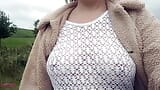 No bra walking fishnet top snapshot 2