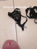 used panty thong from user lovethongbi cum on dirty thong snapshot 1