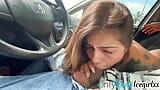 Naughty Uber drove the passenger home and made her suckle on the way. He milked her pussy and kept fucking snapshot 7