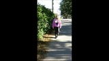 72 year old Granny Reba tits out on street with slow motion snapshot 3