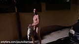 Hot fitness boy walking naked in public at night snapshot 6