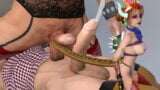 Kawaii Bowsette gibt Doppelfass-Schwanzjob, Folge 4, Brustvergrößerung, viele Cumshots, mmf snapshot 13