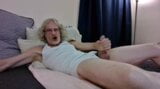 Gen x Daddy Boner: Tighty White, schwuler Papi wichst seine große, fettige Penis-Masturbation snapshot 7