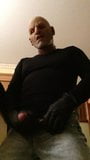 silicone mask man cumming with leather gloves snapshot 3