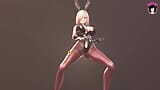 Asuna ตัวหนา - เต้นในชุดกระต่ายเซ็กซี่ (เฮนไต 3D) snapshot 6