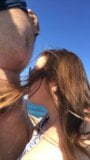 BBW sucking cock at the beach snapshot 3