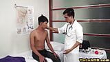 Skinny Asian enjoys anal playing from his geeky doctor snapshot 2