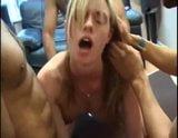 Hot blonde gets gang bang by BBCs snapshot 13