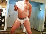 Coach Will in White Briefs Jock with Assplay snapshot 8