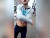 Hot Russian guy strips down in public snapshot 3