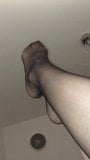 black stockings foot tease snapshot 1