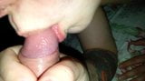 Girlfriend gets the cum on her tongue snapshot 2