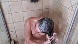 Pissing on a girls face and hair to rinse her off in the shower snapshot 2