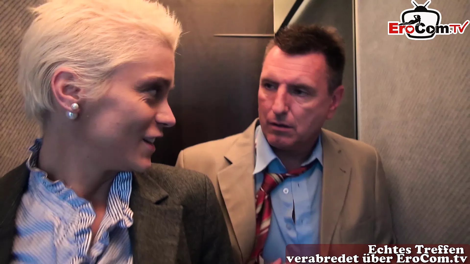 Free watch & Download German blonde MILF with big tits and short hair does anal in an elevator