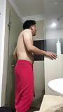 I record my cousin without being caught when he takes a hot shower snapshot 1