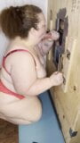 Annabelle Leigh BBW deep throats BWC at GloryHole snapshot 14