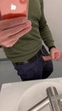 Train Station Boner, into the Toilet to Jack-off and cum snapshot 2