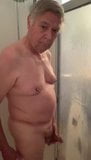 Handsome Grandpa having a shower snapshot 2