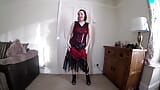 Dancing in Vintage dress and Stockings snapshot 1