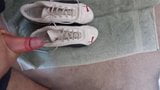 Wanking and cumming on my old sneakers snapshot 8