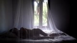 Inside a mosquito net! Beautiful and passionate video snapshot 2