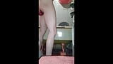 A young athletic guy decided to wash his hair and cook a meal and a big anal prolapse fell out snapshot 12