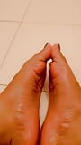 She’s Using Oils for Her Feet’s and Legs. It’s Look Very Sexy and Hot. snapshot 7