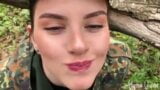 army girl sucks and swallows snapshot 5