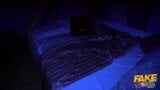 Fake hostel halloween special - vast onder een bed 2 - roodharige en brunette worden gepompt terwijl ze vastzitten snapshot 2