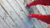 Lady L red sexy boots. snapshot 10