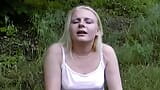 Magnificent blonde chick from Germany fucking outdoors snapshot 7