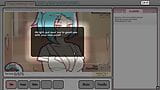 Nicole Risky Job Hentai game PornPlay  Ep.3 playing with a huge dildo on cam snapshot 4