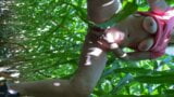 squirt break while hiking in a corn field snapshot 6